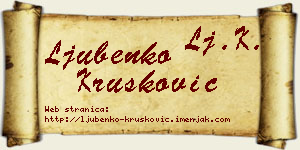 Ljubenko Krušković vizit kartica